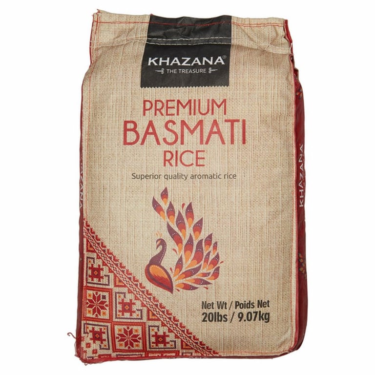 Khazana Premium Basmati Rice, 20 lbs