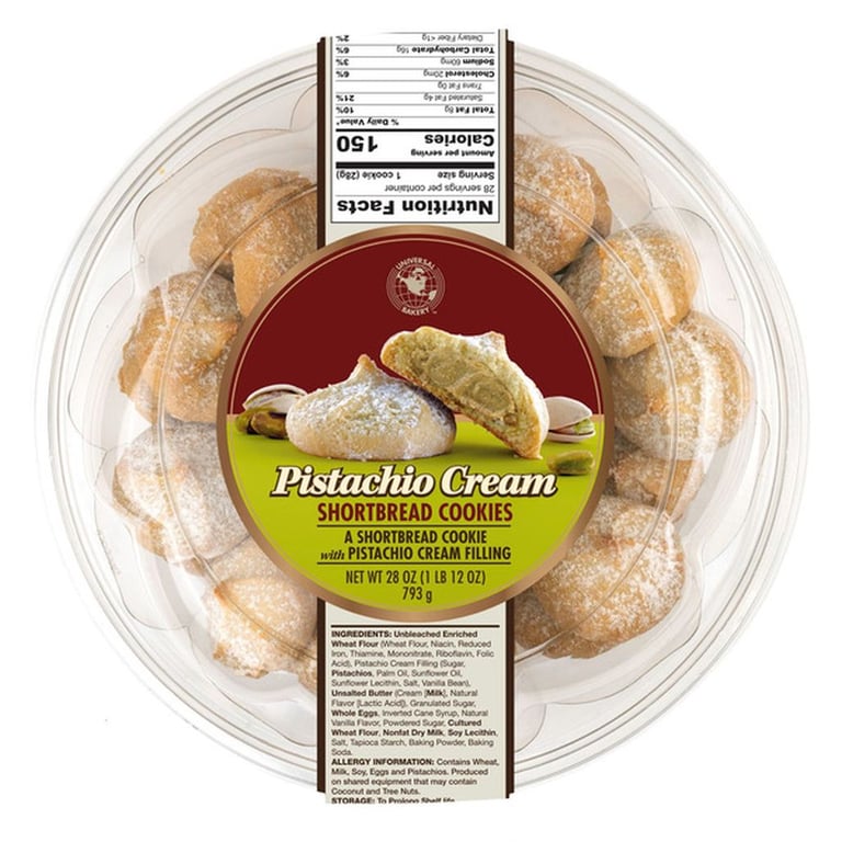 Universal Bakery Pistachio Cream Cookies, 28 oz