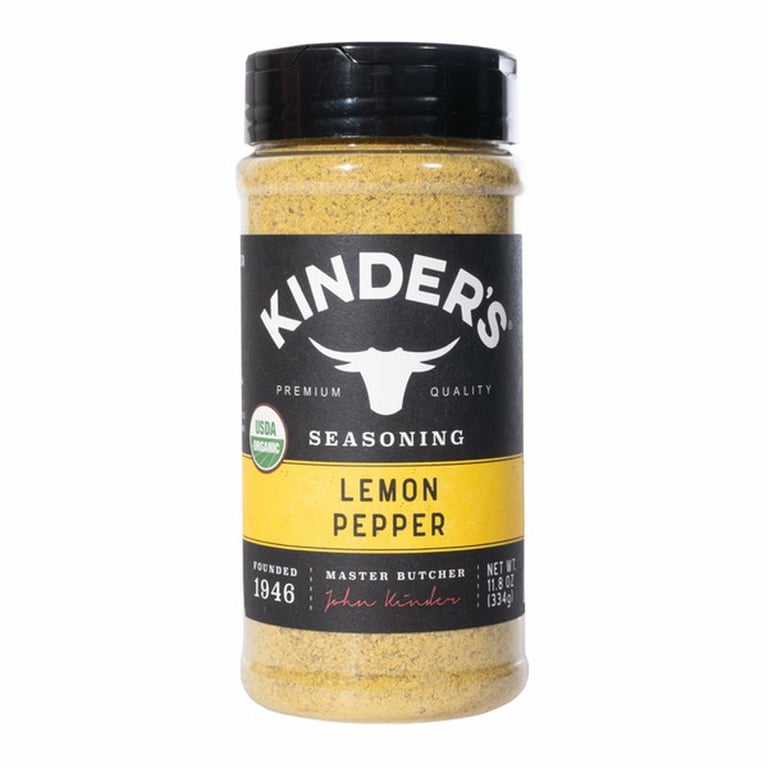 Kinder's Organic Lemon Pepper Seasoning, 11.8 oz