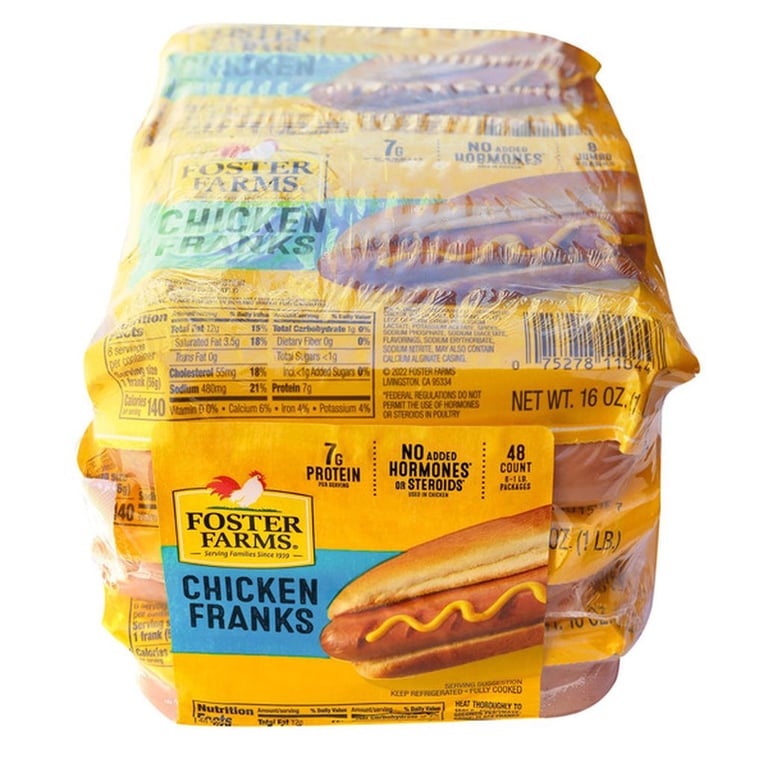 Foster Farms Chicken Franks, 48-count