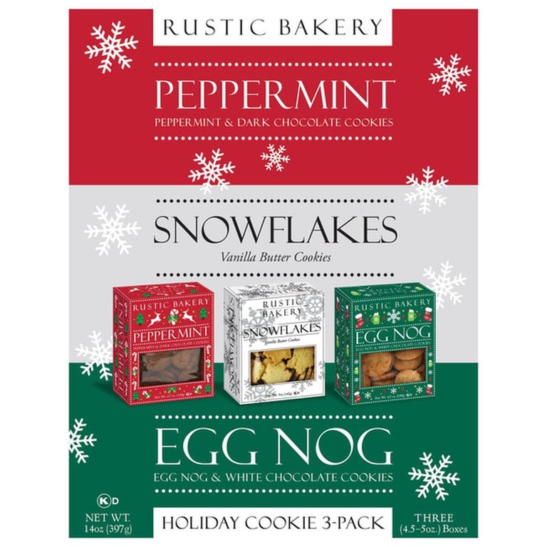 Rustic Bakery Holiday Cookie Variety Pack, 3-count , 14 ounces total