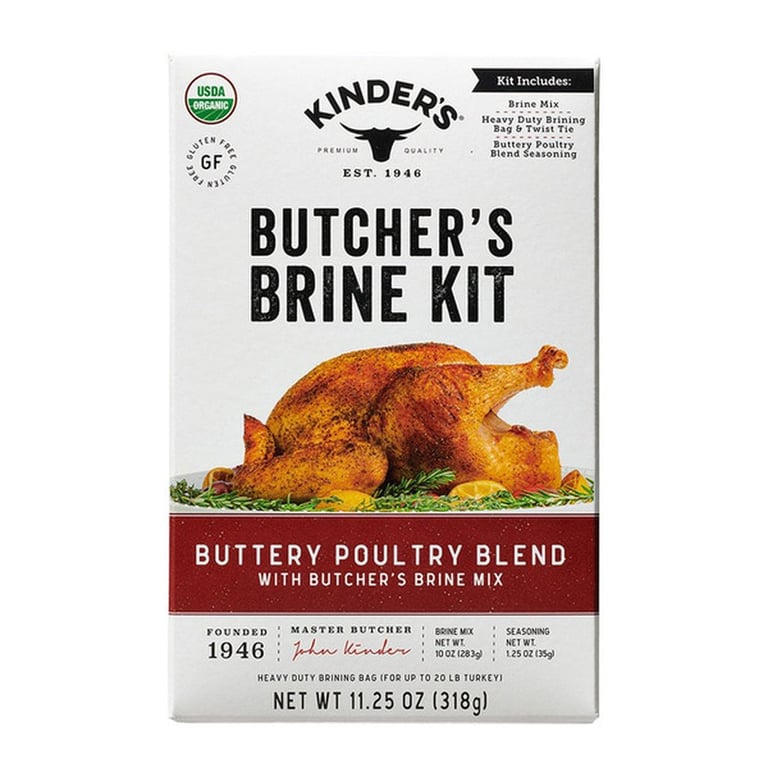 Kinder's Butcher's Organic Brine & Rub Kit, 11.25 oz