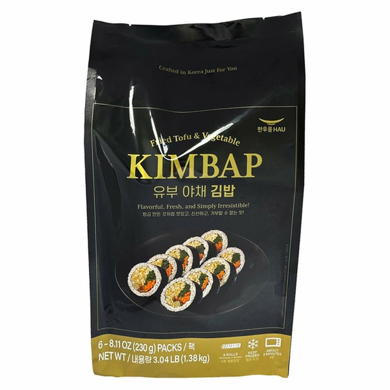 Hanwoomul Fried Tofu & Vegetable Kimbap, 8.11 oz, 6-count
