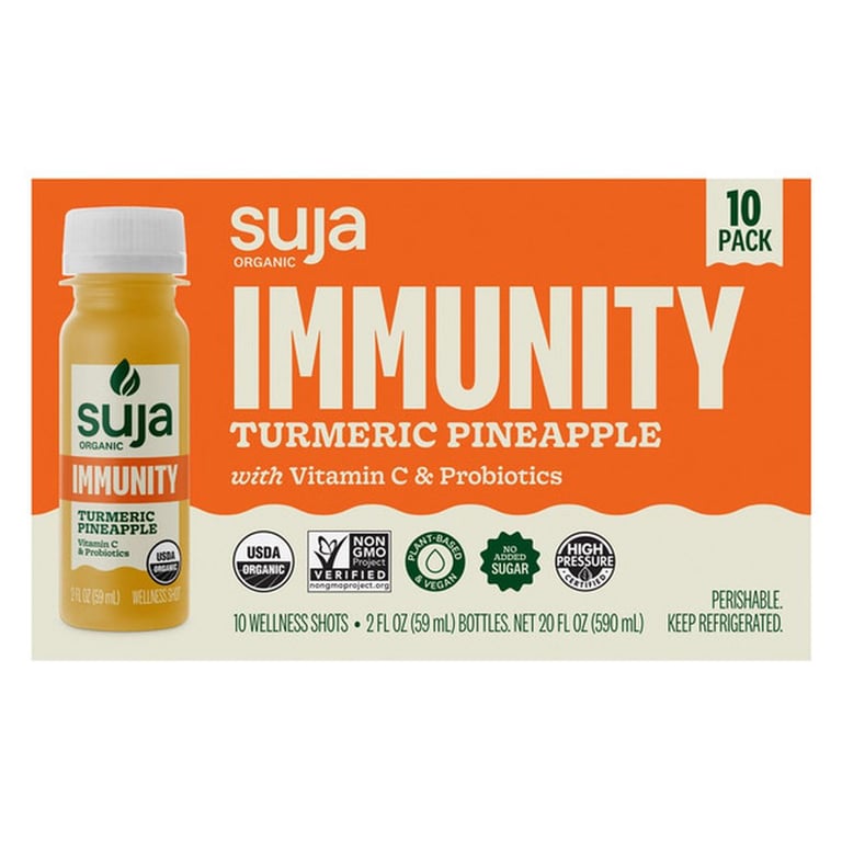 Organic suja Immunity Shots 10 packs 2 ounces each