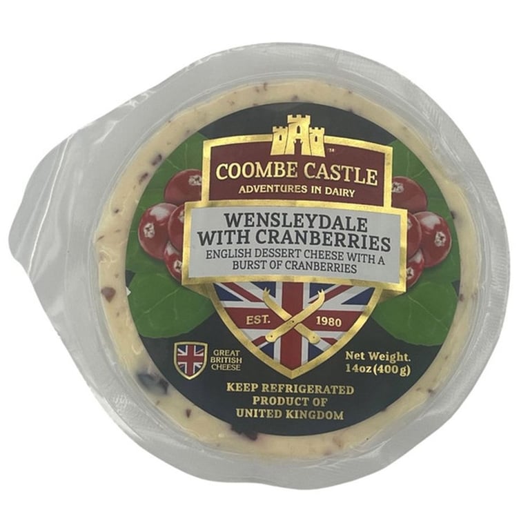 Coombe Castle Wensleydale With Cranberries, 14 oz