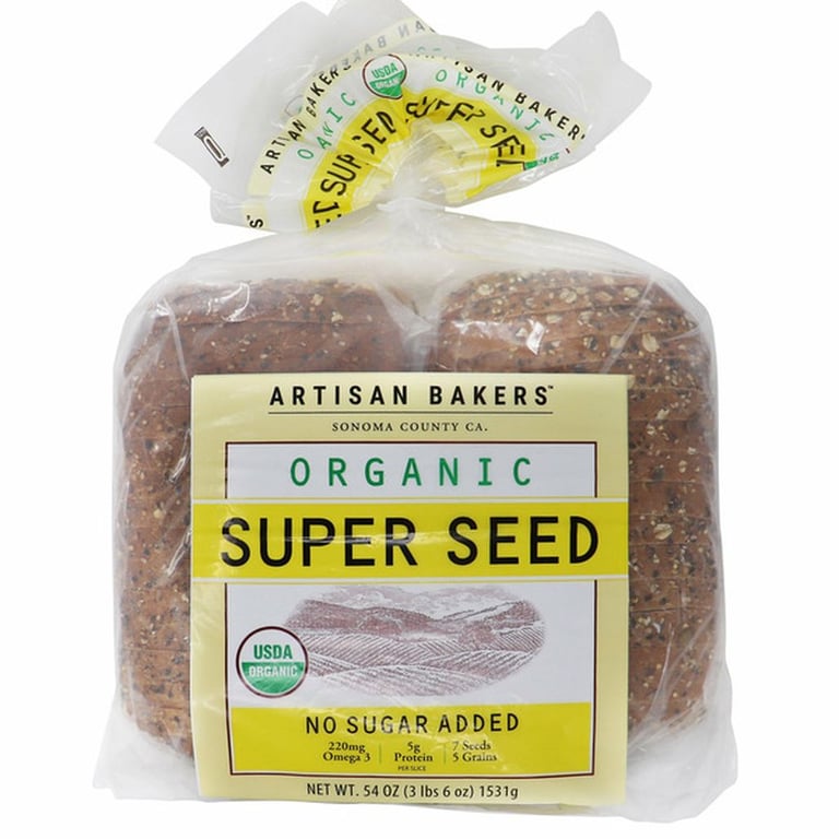 Organic Artisan Bakers Super Seed Bread  2 Pack 27 ounces Each
