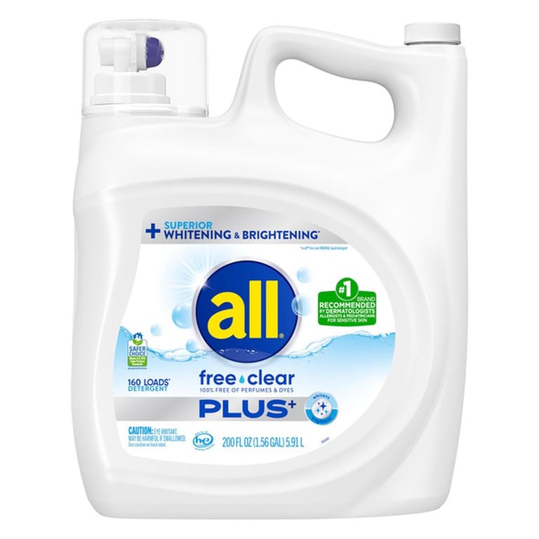 All Free/Clear Plus  Liquid Detergent, 160 Loads/200 oz