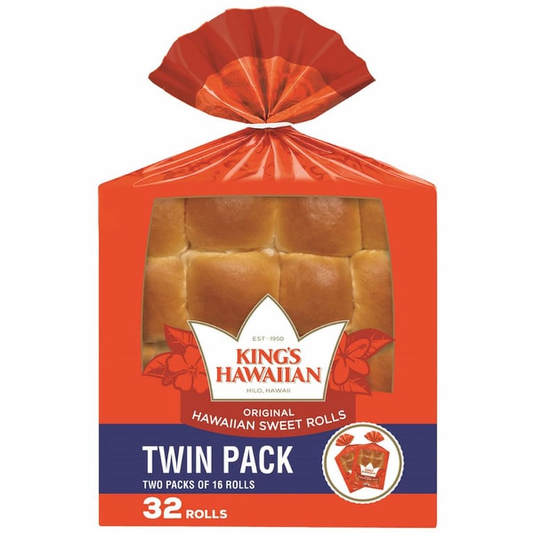 King's Hawaiian , Sweet Rolls, 2 Pack, 16 ounces each