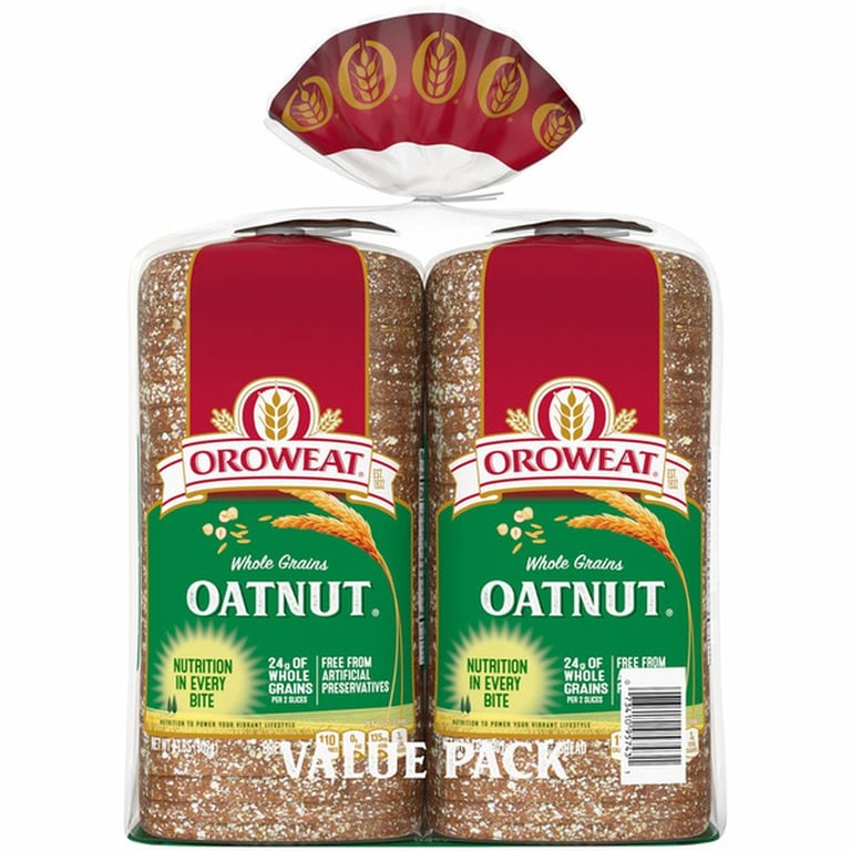 Oroweat Oatnut Bread, 32 oz each, 2-count