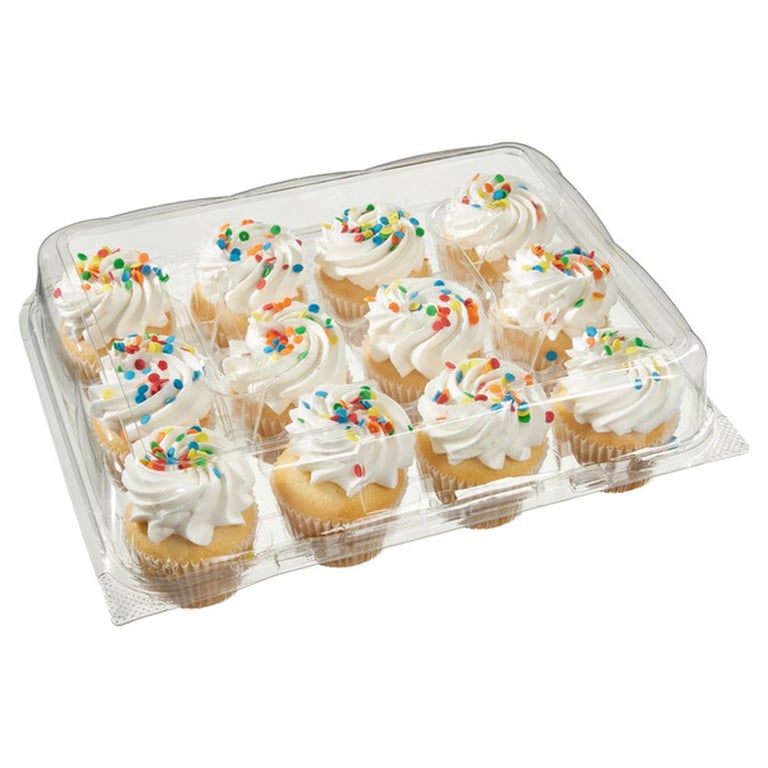White Cupcakes with White Buttercream icing , 12-count