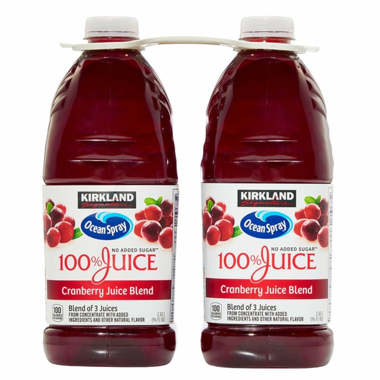 Kirkland Signature 100% juice Cranberry 2 pack 96 ounces each