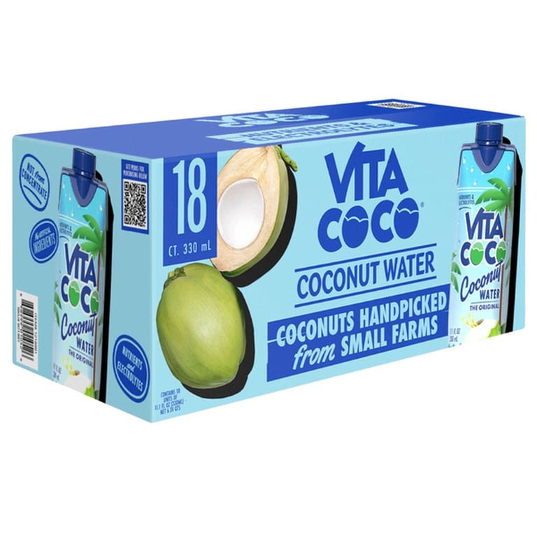 Vita Coco Pure Coconut Water, 11.1 fl oz, 18-count