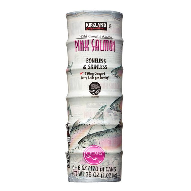 Kirkland Signature, Wild Alaskan Pink Salmon, 6 oz, 6-Count